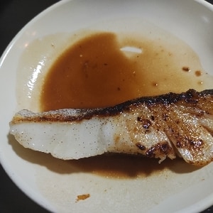 タラのムニエル。醤油レモンソース。